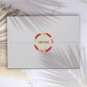 Adesivo Casamento Floral Vermelho Romântico