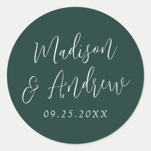 Adesivo Casamento Floresta Verde Personalizado com Letra S