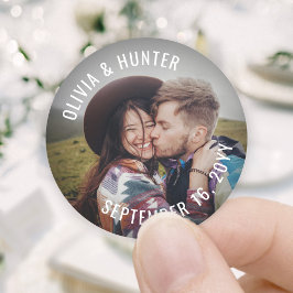 Adesivo Casamento Fotográfico Moderno Minimalista Obrigado