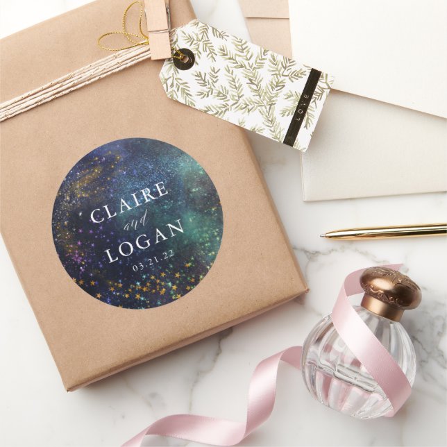 Adesivo Casamento Galáxia Noturna Estelar (Presentear)