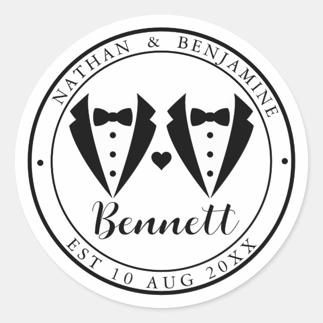 Adesivo Casamento gay Modern Wedding (Frente)