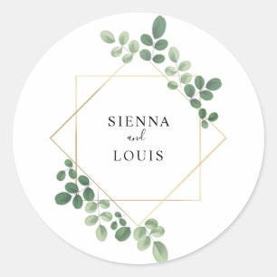 Adesivo Casamento Geométrico de Aquarela