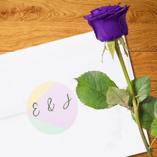 Adesivo Casamento Geométrico de Pastel Mudado (Criador carregado)