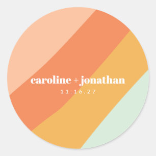 Adesivo Casamento Geométrico do Pastel da Casa Retro
