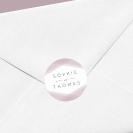 Adesivo Casamento Geométrico em Camadas Mauve