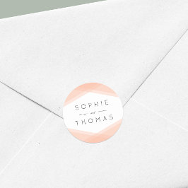 Adesivo Casamento Geométrico em Peach