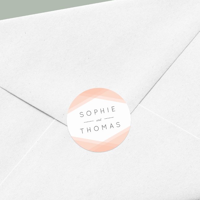 Adesivo Casamento Geométrico em Peach (Criador carregado)