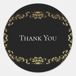 Adesivo Casamento Gótico Dourado e Negra