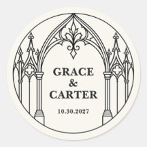 Casamento Gótico Medieval Preto e Branco Personali