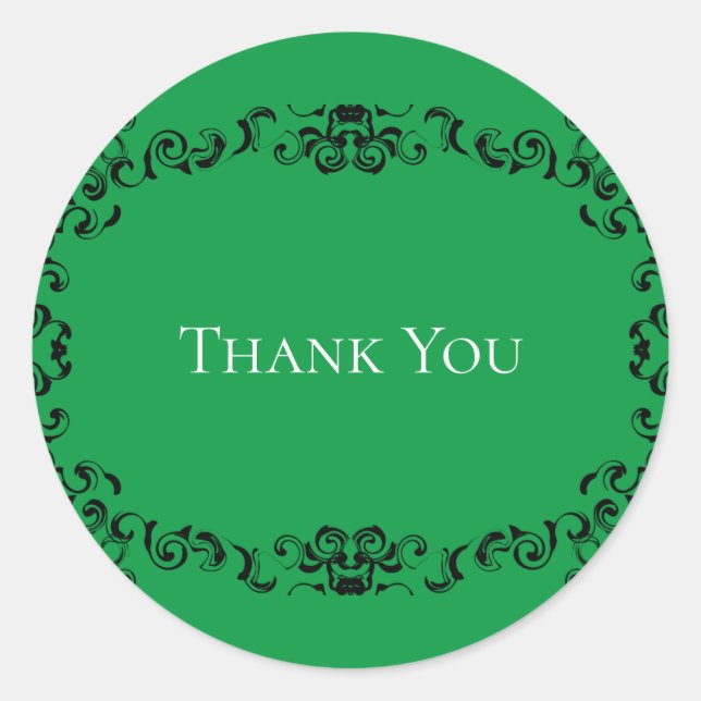 Adesivo Casamento Gótico Negra e Verde (Frente)