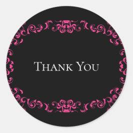 Adesivo Casamento Gótico Quente-Rosa e Negro