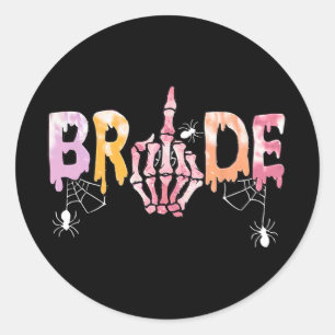Adesivo Casamento Gótico Spooky Halloween Skeleton Bride J