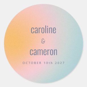 Adesivo Casamento Gradiente Cinzento Cor-de-Rosa Azul Cele