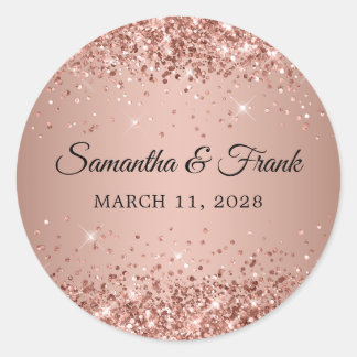 Adesivo Casamento Gradiente Rosa Dourado Brilhante