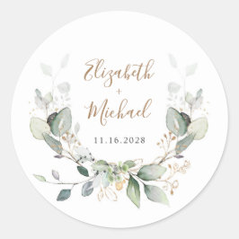 Adesivo Casamento Greenery Watercolor