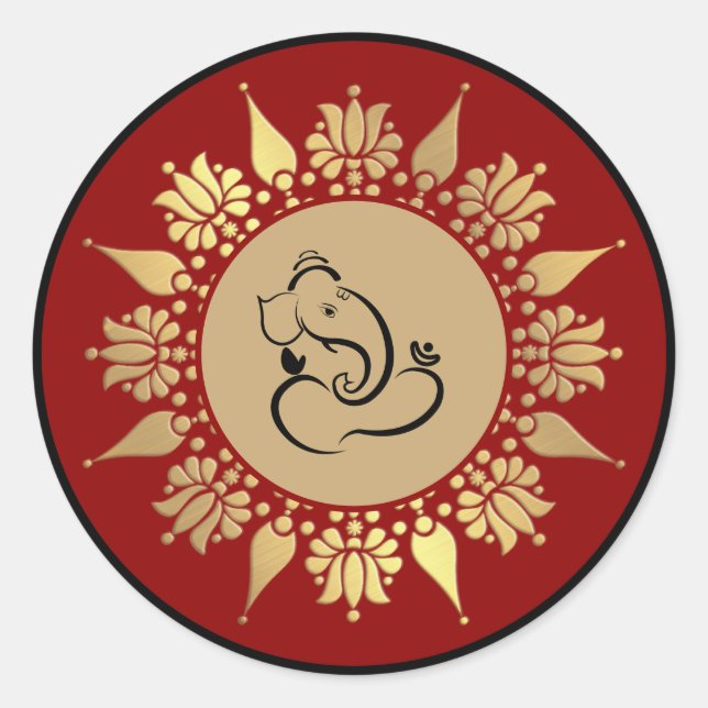 Adesivo Casamento Hindu Ganesha (Frente)
