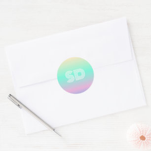 Adesivo Casamento Holográfico Retro