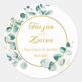 Adesivo Casamento Islâmico Personalizado Nikkah Shaadi Flo