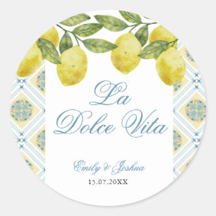Adesivo Casamento italiano de limões La Dolce Vita