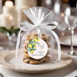 Adesivo Casamento Italiano Mediterrâneo Grego Limão Rosa