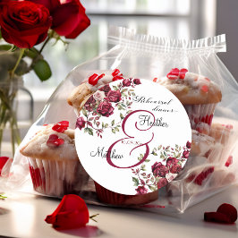 Adesivo Casamento "janto de ensaio" moderno de Burgundy