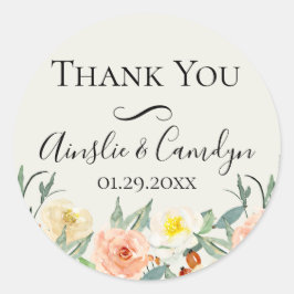 Adesivo Casamento Jardin De Fleurs Obrigado