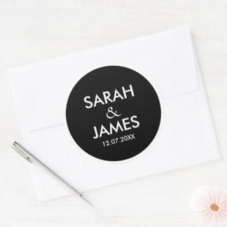 ADESIVO CASAMENTO LARANJA COM NOME PERSONALIZADO MODERNO E