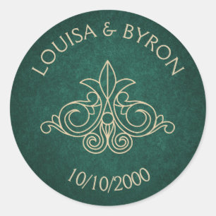 Adesivo Casamento Literário Verde Geek da Biblioteca do Li