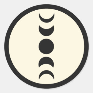 Adesivo Casamento Luxuoso Lunar Preto e Creme Fase Lunar 