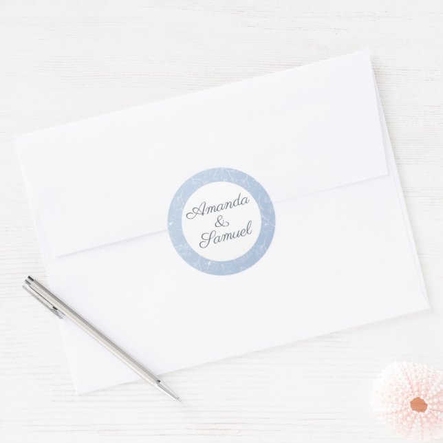 Adesivo Casamento Magnólia Azul (Envelope)
