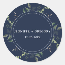 Adesivo Casamento marinho Azul Verde Botânico
