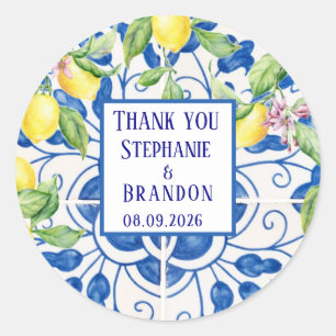 Adesivo Casamento mediterrânico dos Azulejos Limões