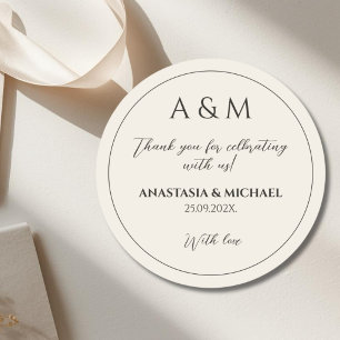 Adesivo Casamento minimalista bege moderno