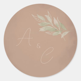Adesivo Casamento Minimalista Boho Terracota