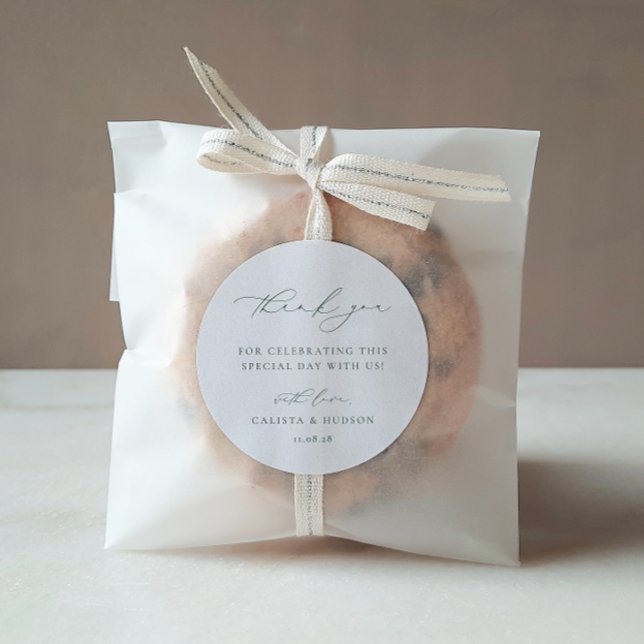 Adesivo Casamento Minimalista BRUNSWICK Obrigado (Criador carregado)