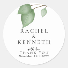 Adesivo Casamento Minimalista Chic Eucalyptus Black & Whit