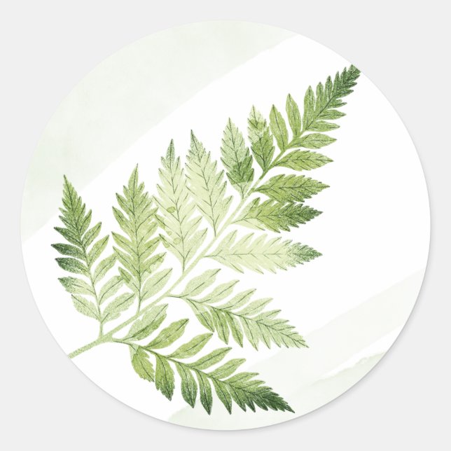 Adesivo Casamento Minimalista com Samambaia Verde (Frente)