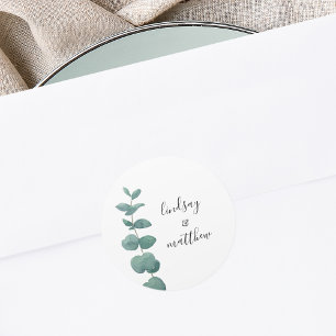 Adesivo Casamento Minimalista de Eucalipto