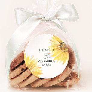 Adesivo Casamento minimalista de girassol