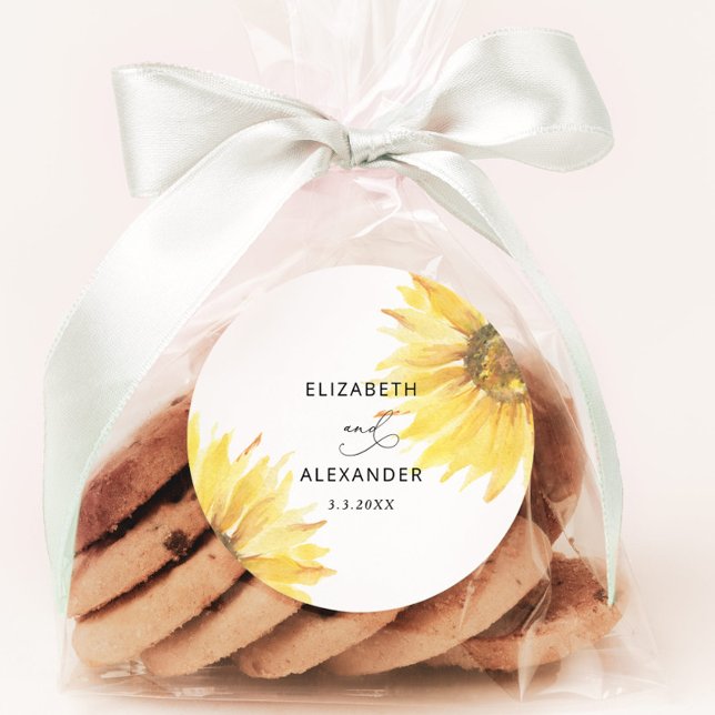 Adesivo Casamento minimalista de girassol (Criador carregado)