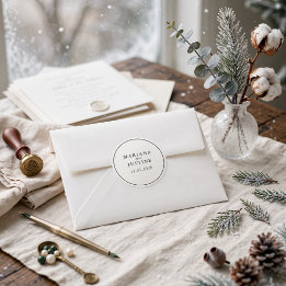Adesivo Casamento Minimalista Editorial de Inverno Elegant