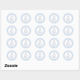 Adesivo Casamento Minimalista Listra Cabana Azul
