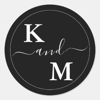 Adesivo Casamento Minimalista Moderno Atemporal | Monogram