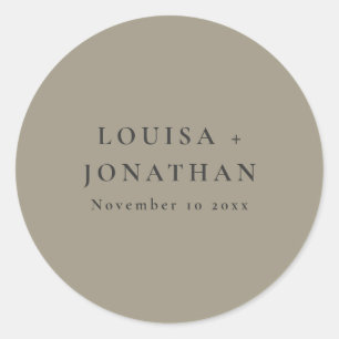 Adesivo Casamento Minimalista Personalizado de Outono Eleg