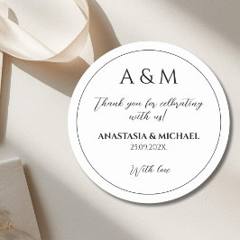 Adesivo Casamento minimalista preto branco moderno