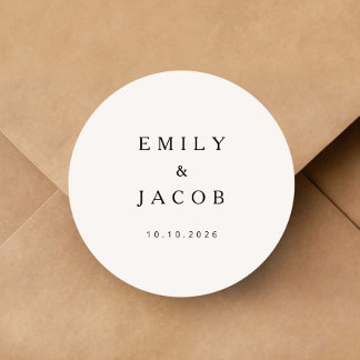 Adesivo Casamento Minimalista Preto e Branco