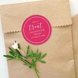 Adesivo Casamento Minimalista Vermelho Aniversário Caligra