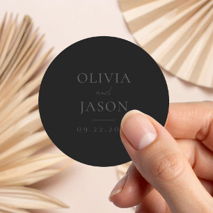 Adesivo Casamento Mínimo de Preto de Matte Moderno