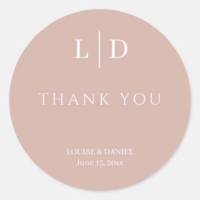 Adesivo Casamento mínimo e personalizado simples (Frente)