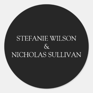 Adesivo Casamento Mínimo Moderno de Monograma Floral Deli